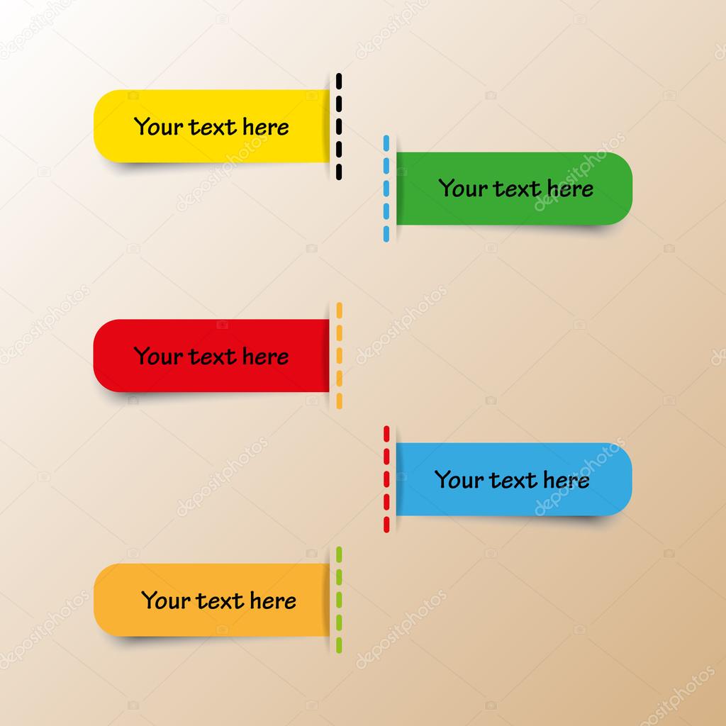 Colors vector tags background