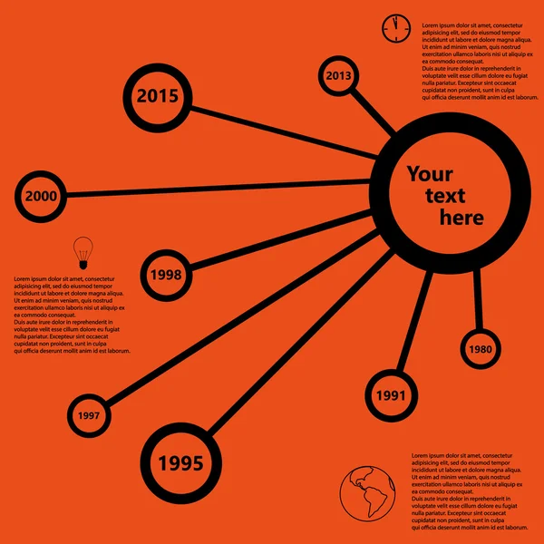 Infographic tidslinjen vektor — Stock vektor