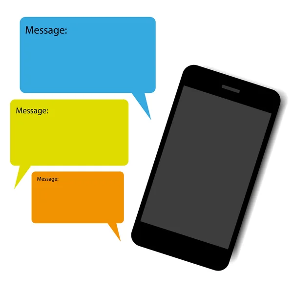 Vettore di chat per smartphone — Vettoriale Stock