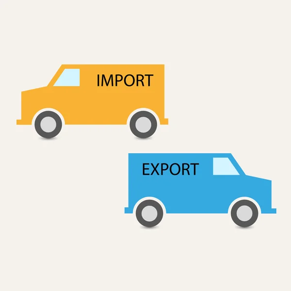 Importazione esportazione vettore trasporto sfondo — Vettoriale Stock