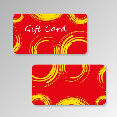 Fırça tasarım hediye kartı vektör