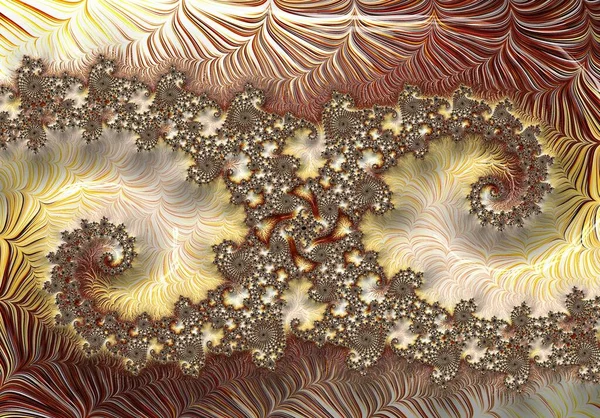 Süslerin detaylarıyla birlikte fraktal renk resimlemesi