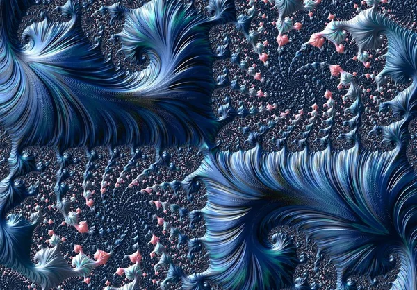 Fractal Färg Illustration Med Detaljer Prydnadsföremål — Stockfoto