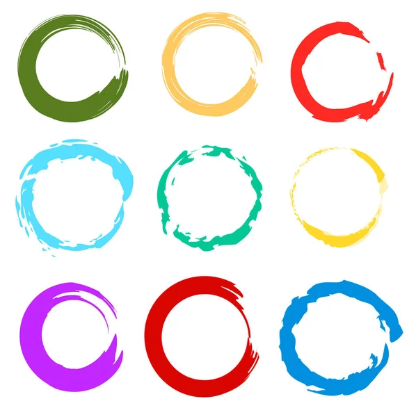 Set Vector Color Brushes — Stockvector