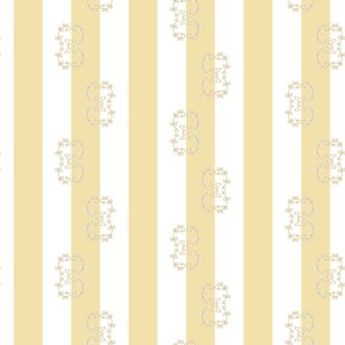 Pastel renklerinde çizgili, pürüzsüz desenli Victoria Bahçesi Flora.