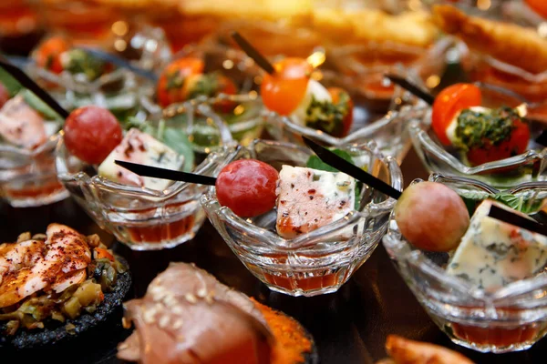 Delicious Canapes Platter Food — Stock Photo, Image