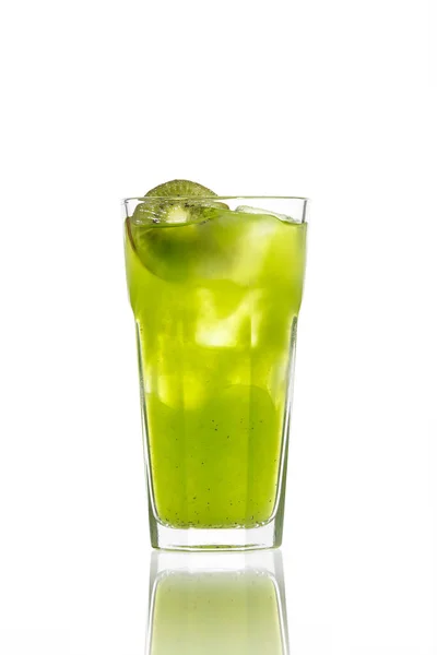 Cocktail Een Glas Geïsoleerd Wit — Stockfoto