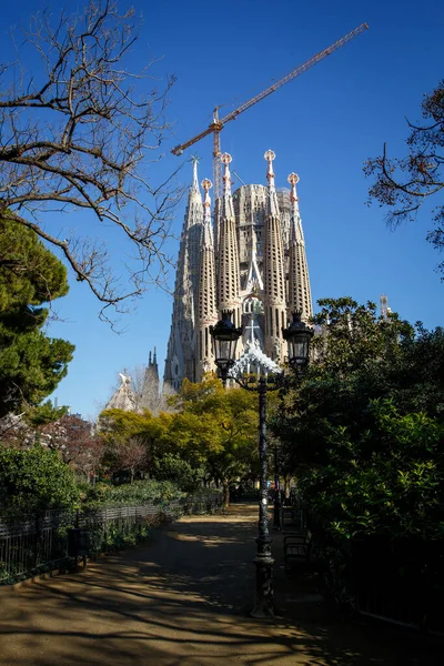 Construction Sagrada Familia Barcelone Espagne — Photo