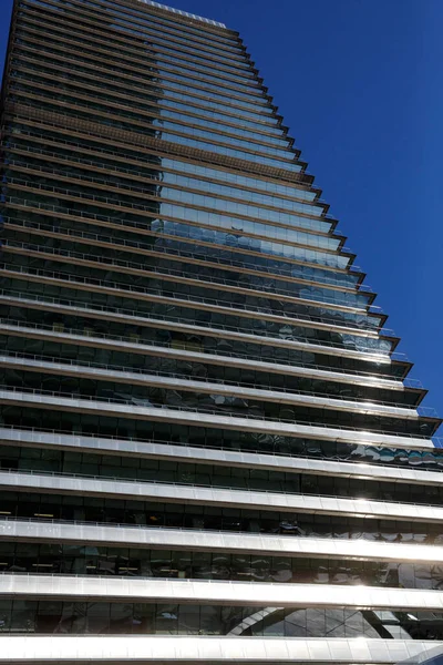 Balcones Rascacielos Modernos Cristal — Foto de Stock