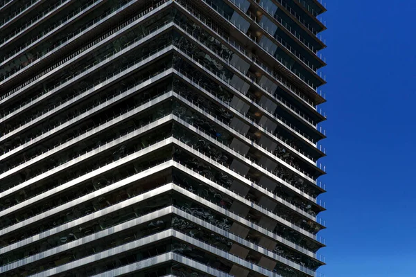Balcones Rascacielos Modernos Cristal — Foto de Stock