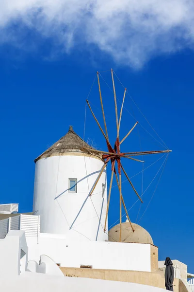 Traditional Greek Windmill Blue Sky — Stock Photo, Image