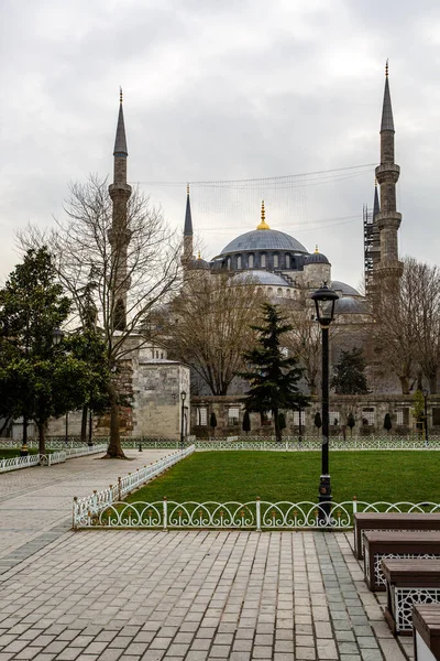 Μπλε Τζαμί Στην Κωνσταντινούπολη Τουρκία Σύννεφο Καιρό — Φωτογραφία Αρχείου