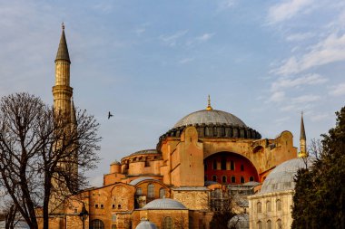 Ayasofya Camii İstanbul, Türkiye 'de gün batımında