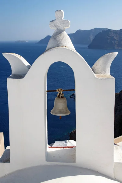 Bell Tower Greece Church Village Oia Santorini Island — Stock Photo, Image