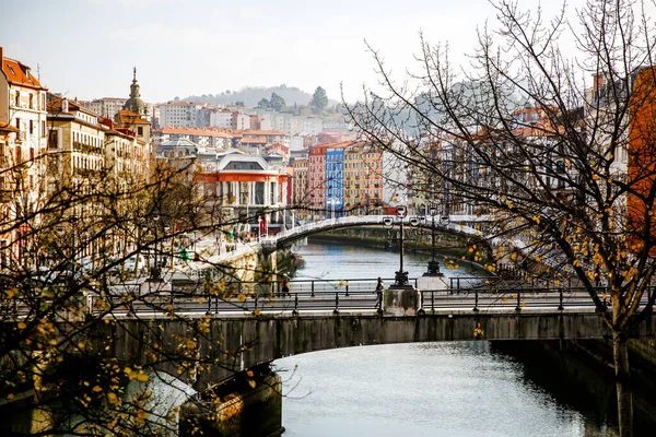 Bilbao Oude Stad Uitzicht Winter Zonnige Dag Spanje — Stockfoto