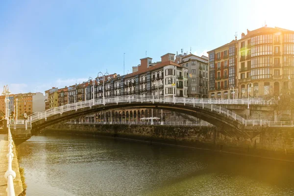 Bridge Nervion River Old Town Bilbao Spain — Stock Photo, Image