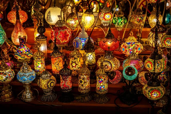 Többszínű Háttér Lámpák Arab Stílusban — Stock Fotó