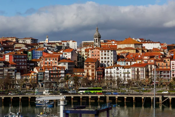 Uma Pequena Cidade Tradicional País Basco Perto Bilbau Espanha — Fotografia de Stock