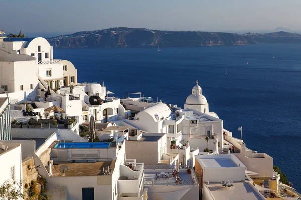 Arquitectura Clásica Griega Edificios Blancos Isla Santorini Grecia —  Fotos de Stock