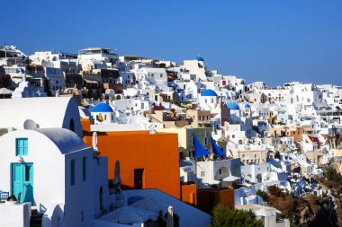 Yunanistan 'ın Santorini adasının manzarası