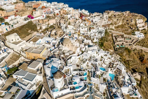 Aerial View Santorini Island Greek Architecture White Buildings — Stock Photo, Image