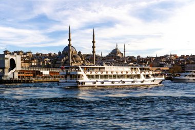 İstanbul 'da İstanbul Boğazı' nda feribot