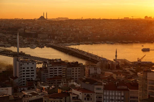 Estambul Sunset Panorama Viajar Turquía — Foto de Stock