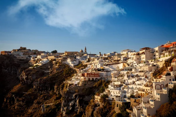 Village Grec Architecture Blanche Sur Une Colline Près Mer — Photo