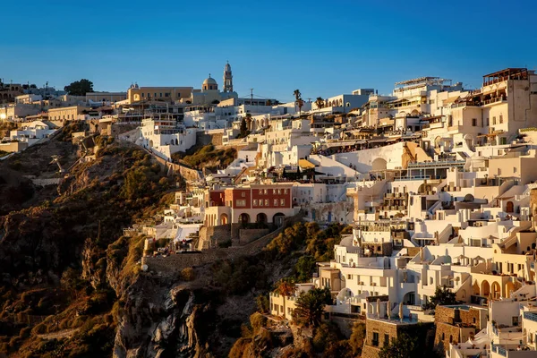 Village Grec Architecture Blanche Sur Une Colline Près Mer — Photo