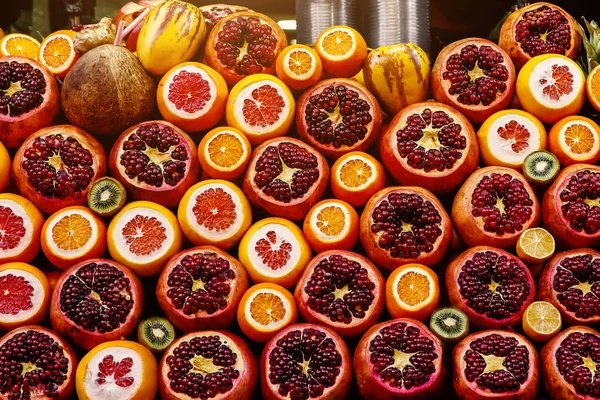 Fresh Fruits Assorted Fruits Colorful Background Fresh Fruits Assorted Orange — Photo