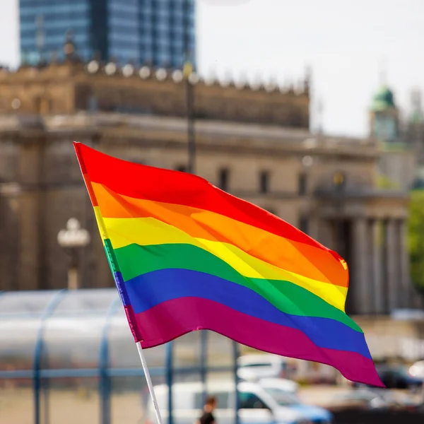 Lgbt Pride Rainbow Flag Parade City — Stockfoto