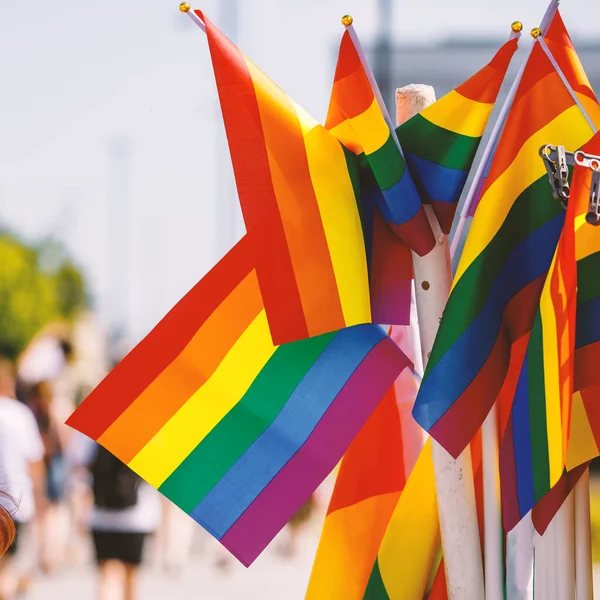 Background Many Rainbow Lgbt Flags — 스톡 사진