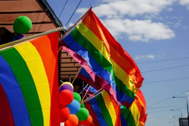 Background of many rainbow LGBT flags