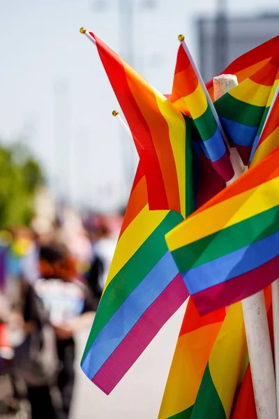 Background Many Rainbow Lgbt Flags — Stockfoto