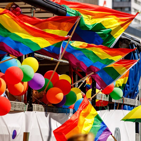 Background Many Rainbow Lgbt Flags —  Fotos de Stock