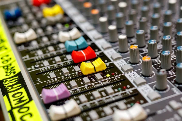 Sound Check Concert Mixer Control Music Engineer Backstage —  Fotos de Stock