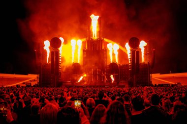 Tallinn, Estonia - 20.07.2022: Rammstein concert during the world stadium tour