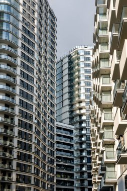 Facades of a modern apartment building