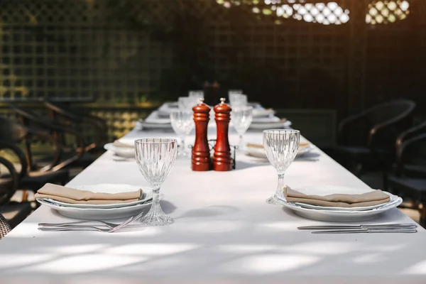 Table Pour Des Vacances Dans Restaurant — Photo
