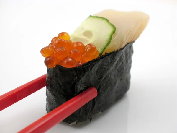Vieira e sushi de caviar — Fotografia de Stock