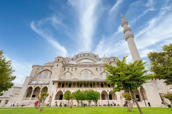 Istanbul Türkei August 2022 Außenaufnahme Der Osmanisch Kaiserlichen Süleymaniye Moschee — Stockfoto