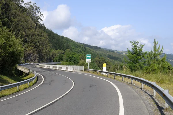 Kronkelende weg — Stockfoto