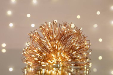 LED sicim ışıkları. Parti Noel süsleme ışıkları. Noel ışıklarını kapat.