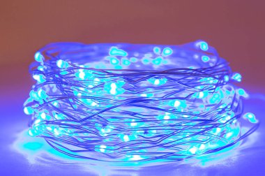 LED sicim ışıkları. Parti Noel süsleme ışıkları. Noel ışıklarını kapat.