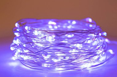 LED sicim ışıkları. Parti Noel süsleme ışıkları. Noel ışıklarını kapat.