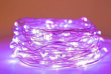 LED sicim ışıkları. Parti Noel süsleme ışıkları. Noel ışıklarını kapat.