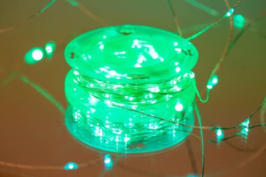 LED sicim ışıkları. Parti Noel süsleme ışıkları. Noel ışıklarını kapat.