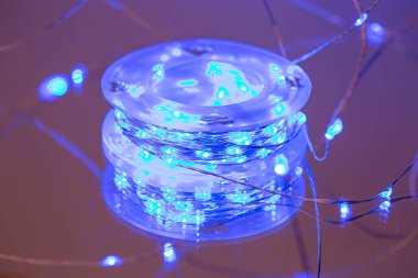 LED sicim ışıkları. Parti Noel süsleme ışıkları. Noel ışıklarını kapat.