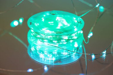 LED sicim ışıkları. Parti Noel süsleme ışıkları. Noel ışıklarını kapat.