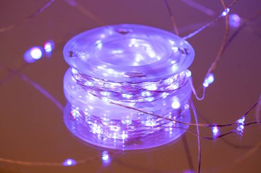 LED sicim ışıkları. Parti Noel süsleme ışıkları. Noel ışıklarını kapat.